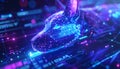 Digital Guard Dog - AI Cybersecurity Concept Royalty Free Stock Photo