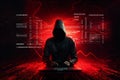 Digital Hacker mockup background. Generate Ai Royalty Free Stock Photo