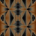 Digital half tone 3d seamless pattern. Vector geometric halftone background. Repeat dotted backdrop. Futuristic ornaments. Modern