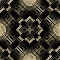 Digital halftone 3d seamless pattern. Greek style modern textured background. Patterned geometric repeat backdrop. Half tone