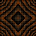 Digital halftone 3d vector seamless pattern. Textured grunge ornamental half tone background. Repeat mosaic backdrop