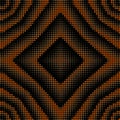 Digital halftone 3d vector seamless pattern. Textured grunge ornamental half tone background. Repeat mosaic backdrop