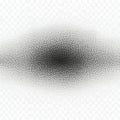 A digital halftone pattern forms a gradient effect with densely packed small black dots