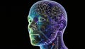 Digital Head of Future Intelligence Royalty Free Stock Photo