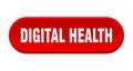 digital health button. rounded sign on white background Royalty Free Stock Photo