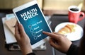 Digital Health Check Healthcare Concept doctor working with comp Royalty Free Stock Photo
