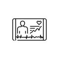 Digital health color line icon. Ehealth.