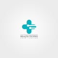 Digital health icon template, vector logo technology for business corporate, medical tech, creativity symbol, illustration -vector