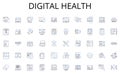 Digital health line icons collection. Repair, Troubleshoot, Restore, Mend, Service, Patch, Solve vector and linear