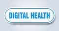 digital health sign. rounded isolated button. white sticker Royalty Free Stock Photo