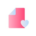 Digital heart screening result flat gradient two-color ui icon