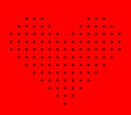 Digital heart shape background