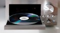 Digital Hi-Fi CD Audio player with compact disc music tray Royalty Free Stock Photo