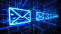 Digital High Speed Email Systems in a Virtual Network Royalty Free Stock Photo