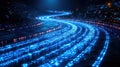 Digital Highway: Futuristic Data Flow Royalty Free Stock Photo