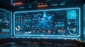 Digital holographic display showcasing scientific data and graphs for modern analytical applications Generative AI