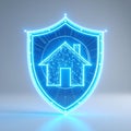 Digital Home Security Shield Concept Royalty Free Stock Photo