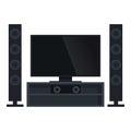 Digital home theater icon cartoon vector. Player sound Royalty Free Stock Photo