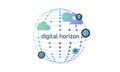 Digital Horizon: Global Network Royalty Free Stock Photo