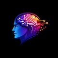 Digital Human Brain With Circuit Lines Representing Artificial Intelligence And Neural Technology Royalty Free Stock Photo