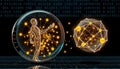 Digital Human and Data Sphere Royalty Free Stock Photo
