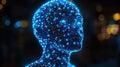 A digital human head model, symbolizing artificial intelligence. Royalty Free Stock Photo
