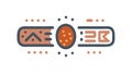 Digital Identification Barcode, Abstract Data Pattern and Unique ID, vector design Generative AI Royalty Free Stock Photo