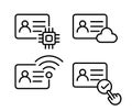 Digital Identity Concepts with Cloud, Chip, Validation, and Connectivity Icons Royalty Free Stock Photo