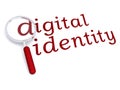 Digital identity with magnifiying glass Royalty Free Stock Photo