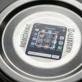 Blockchain QR Code on Brushed Metal for Product Authenticity Royalty Free Stock Photo
