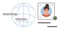 Digital Identity Verification with Global Connectivity Concept Royalty Free Stock Photo