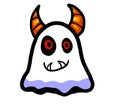 Adorable Orange Horned Ghost