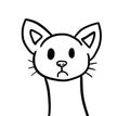 A Adorable Sad Cat Doodle