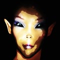 Digital Illustration of an Alien Royalty Free Stock Photo