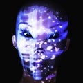 Digital Illustration of an Alien Royalty Free Stock Photo