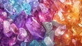 Vibrant Array of Healing Crystals with Cosmic Energy Royalty Free Stock Photo