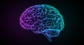 Digital illustration of a brain composed of a complex network of interconnected