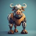 Digital Illustration of Buffalo Robot