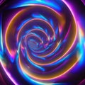 A digital illustration of colorful swirls of light. Royalty Free Stock Photo