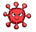 Cartoon Evil Coronavirus Emoticon