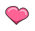 A Very Cartoon Pink Heart