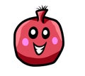 Smiling Cartoon Pomegranate