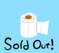 Cartoon Sold Out Toilet Paper Background Royalty Free Stock Photo