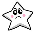 A Cartoon Angry White Star