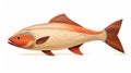 Digital Illustration Of Carved Wood Fish In Maya 3d