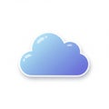 A digital illustration of a cloud with a light blue gradient. The cloud has a smooth, Royalty Free Stock Photo