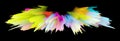 Digital Illustration. Color rainbow blot splash. Abstract long horizontal background