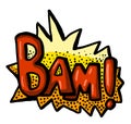 Awesome Bam Comic icon Royalty Free Stock Photo