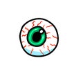 Creepy Halloween Emerald Green Eye Ball