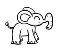 A Very Cute Elephant Doodle